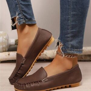 Plus Size Friendly Chocolate Brown Loafers